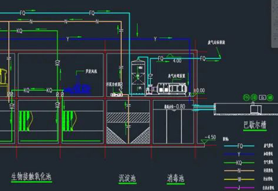 CAD制图污水处理技术